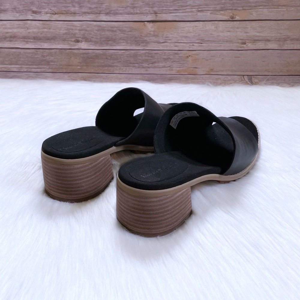 Timberland Laguna Shore Black Leather Mule Sandals - Picture 5 of 8